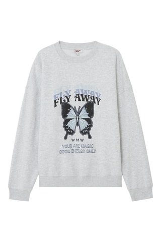Sweater Gemêleerd Lichtgrijs