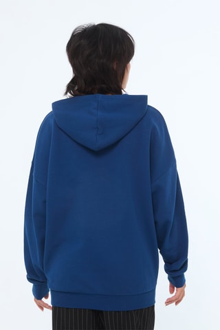 Sweater met capuchon - Blauw