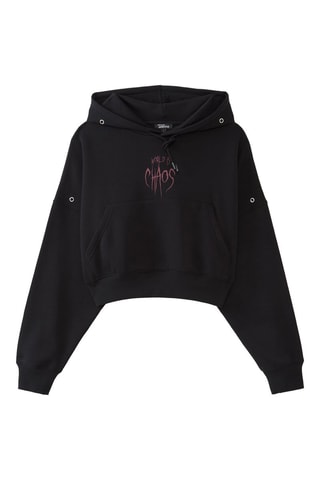 Sweater met capuchon - Zwart