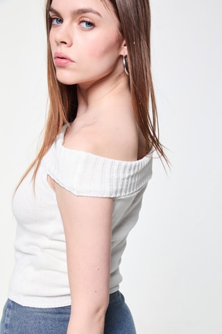 Mouwloze Trui - Wit