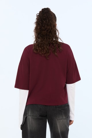 T-shirt - Bordeauxrood