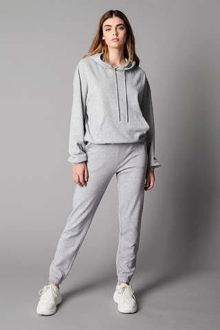 Sweat com capuz Cinzento-claro mesclado