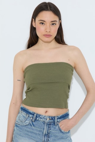 Strapless Top - Kaki