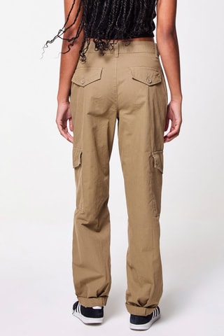 Skater Cargobroek Hoge Taille Kaki