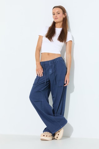 Soepelvallende Broek - Marineblauw