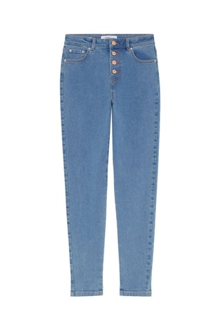 Jeans met Hoge Taille 
Blauw