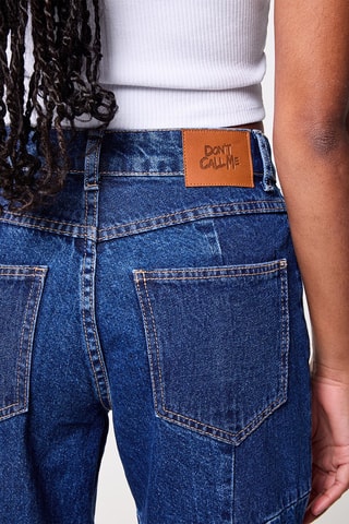 Jeans met Hoge Taille 
Blauw