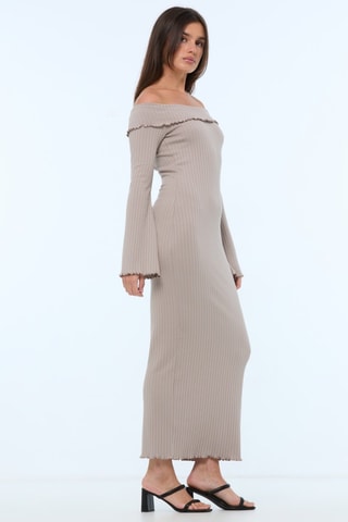 Lange Jurk - Beige