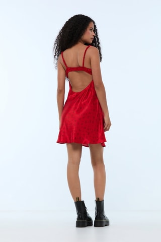 Trapezium Jurk - Rood