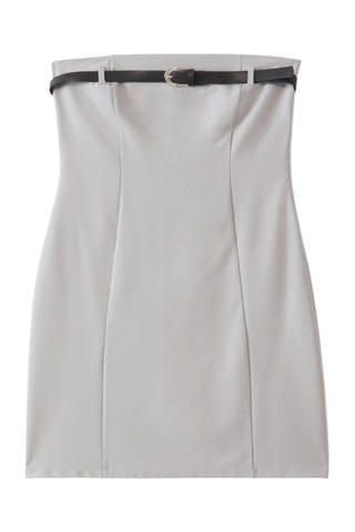 Strapless Jurk - Grijs