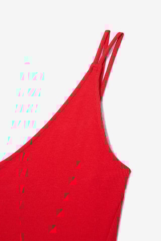 Asymmetrische jurk - Rood