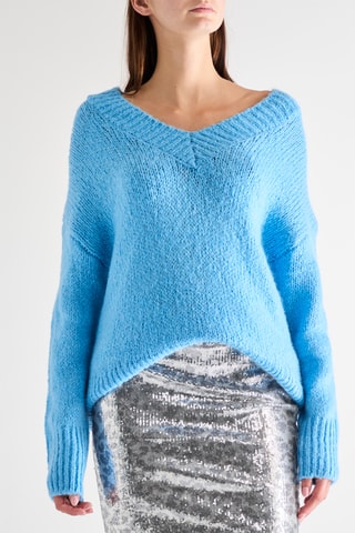 Wollen en Mohair Trui - Lichtblauw