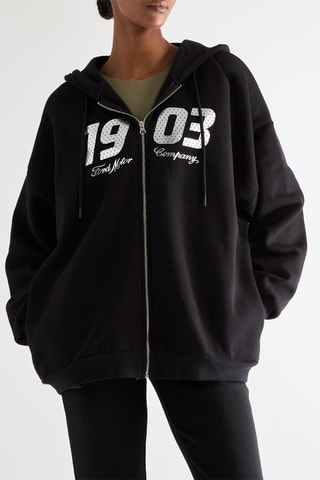 Sweater met Capuchon - Zwart