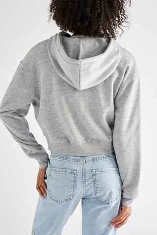 Sweater met Capuchon - Gemêleerd Grijs