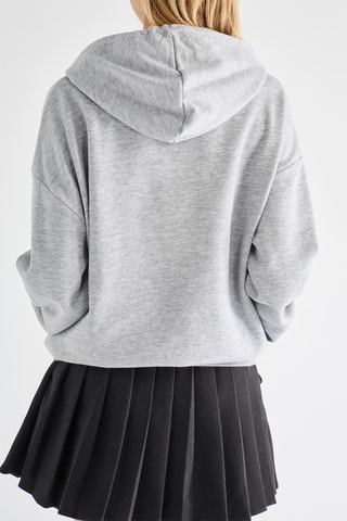 Sweater met Capuchon - Gemêleerd Grijs