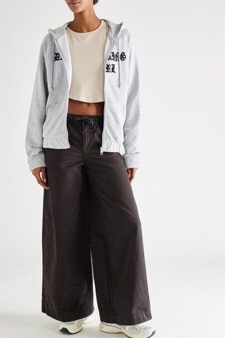 Sweater met Capuchon - Gemêleerd Lichtgrijs