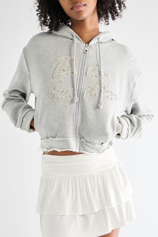 Sweater met Capuchon - Gemêleerd Grijs