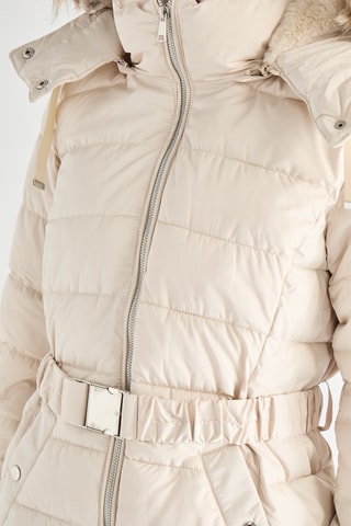 Gewatteerde Jas met Capuchon - Beige