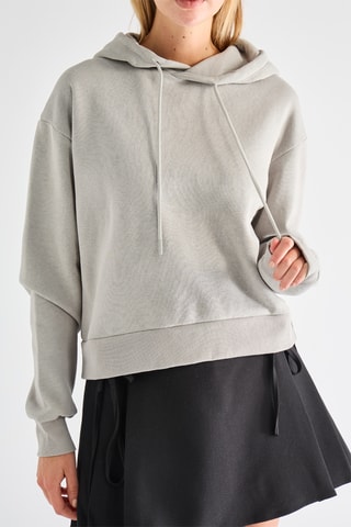 Sweater met Capuchon - Lichtgrijs