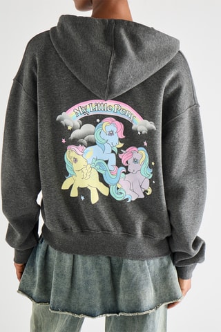 Sweater met Capuchon - Gemêleerd Donkergrijs