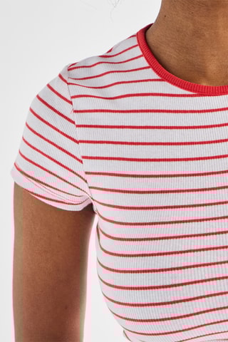 Crop Top - Wit en Rood
