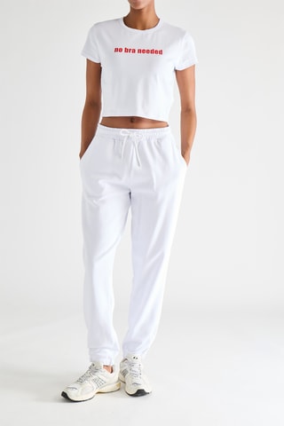 Cropped T-shirt - Wit