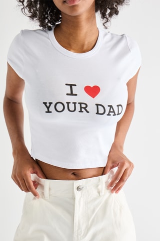 Cropped T-shirt - Wit