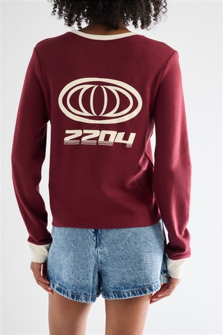 T-shirt - Bordeauxrood