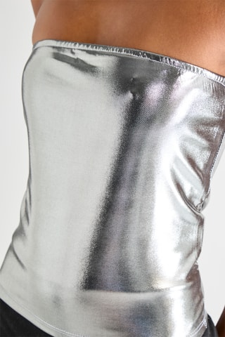 Strapless Top - Zilverkleurig