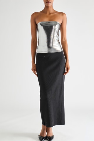 Strapless Top - Zilverkleurig