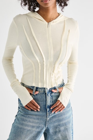 Vest met Capuchon - Ecru