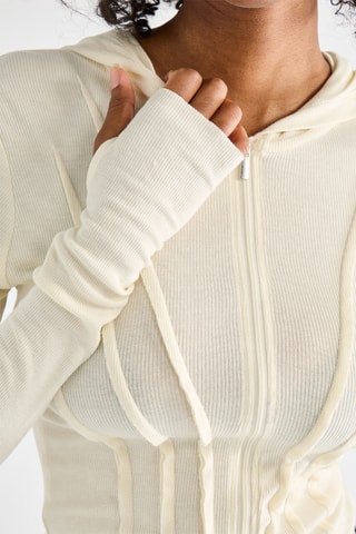 Vest met Capuchon - Ecru