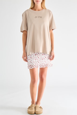 Oversized T-shirt - Beige
