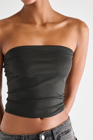 Bustier crop top - Zwart