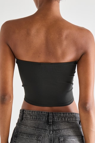 Bustier crop top - Zwart