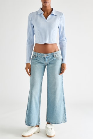 Crop Top - Lichtblauw