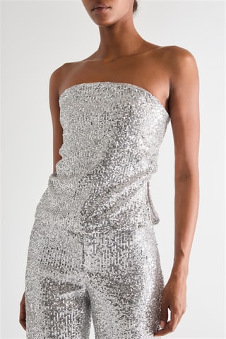 Strapless Top - Zilverkleurig