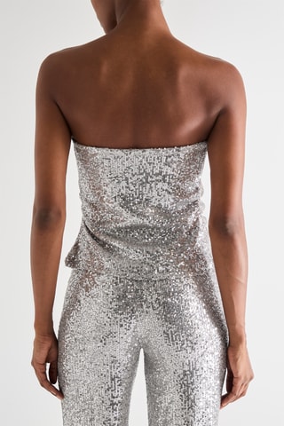 Strapless Top - Zilverkleurig