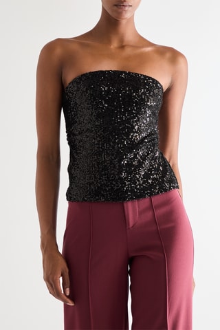 Strapless Top - Zwart