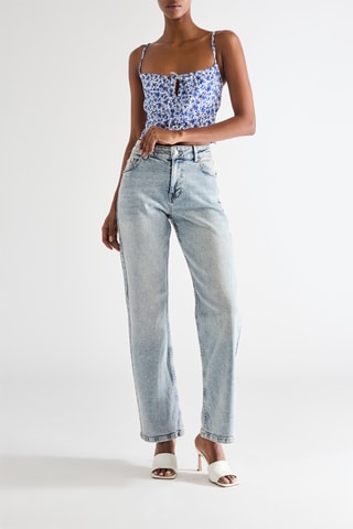 Crop Top - Indigoblauw
