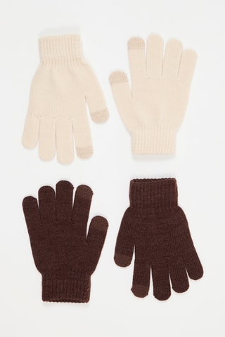 2 paar handschoenen - Beige en Bruin