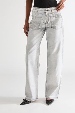 Jeans wide legs - Wit