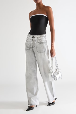 Jeans wide legs - Wit