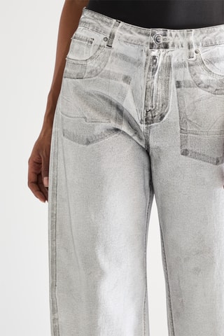 Jeans wide legs - Wit