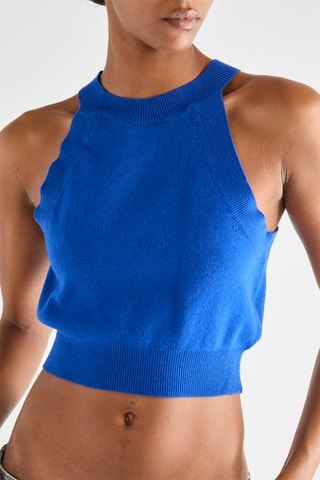 Crop Top - Indigoblauw
