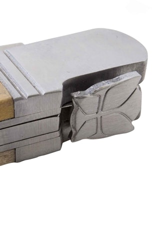 Couteau pliable en bois de genévrier et acier inoxydable - 9,8 cm
