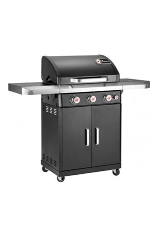 Barbecue à gaz - 3 brûleurs - 65 x 40 cm