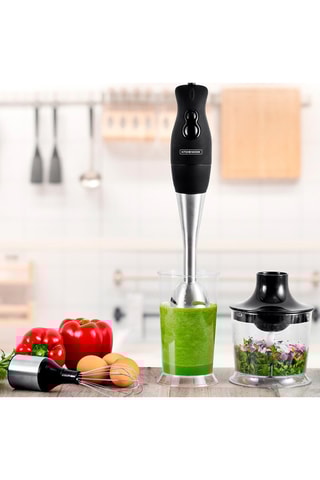 Mixeur plongeant 3-en-1 - 700 ml - 400 W - 2 vitesses - Noir