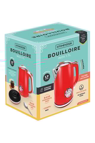 Bouilloire - 1,7 l - 2200 W - Rouge