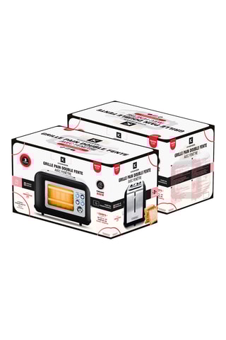 Grille-pain - 800 W - 2 fentes - Noir